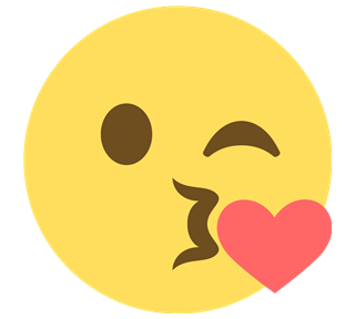 Blowing Kiss Heart Emoji Sticker