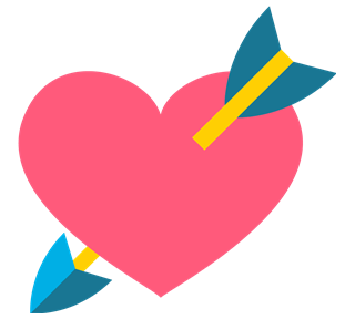 Love Arrow Heart Sticker
