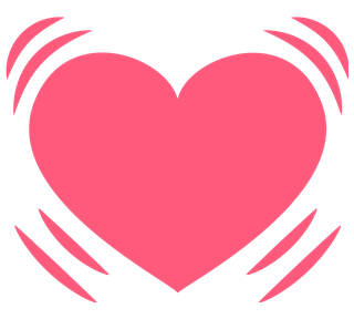 Shaking Heart Sticker