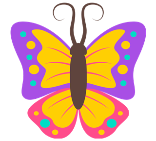 Cute Kids Butterfly Sticker