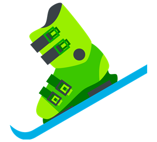 Skiing Sticker