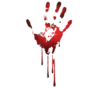 Bloody Hand Right Sticker