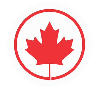 Canada Leaf Circle Sticker
