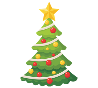 Cartoon Christmas Tree Sticker