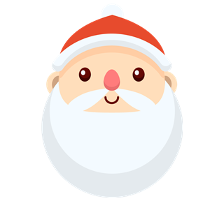 Santa Christmas Face Sticker