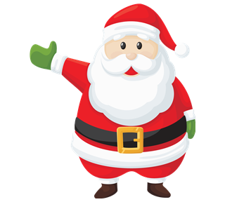 Waving Christmas Santa Sticker