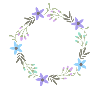 Cool Floral Frame Sticker