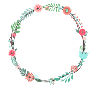 Floral Frame 1 Sticker