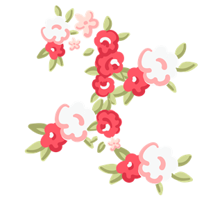 Letter X Flower Sticker