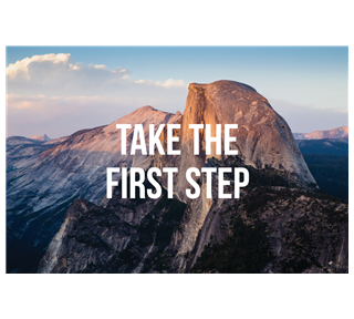 First Step Motivational Quote Sticker