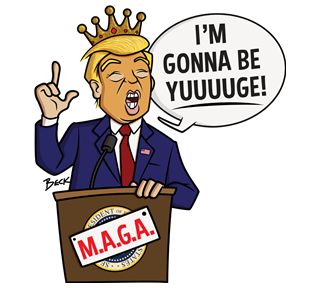 Yuuuuge Trump Sticker
