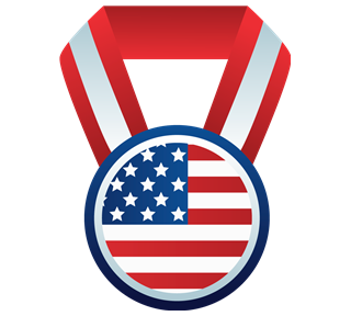 American Medal Ribbon Sticker