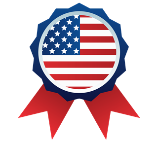 American Round Ribbon Sticker