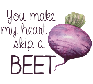 Heart Skip A Beet Valentine Sticker