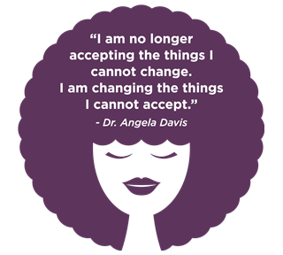 Angela Davis Change Motivational Quote Sticker