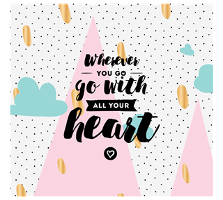 Natalie Ho All Your Heart Motivational Quote Sticker