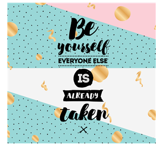 Natalie Ho Be Yourself Motivational Quote Sticker