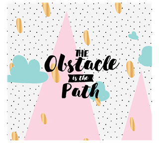Natalie Ho Obstacle Motivational Quote Sticker