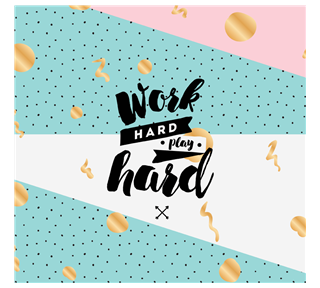 Natalie Ho Work Hard Motivational Quote Sticker