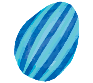 Blue Easter Egg Sticker