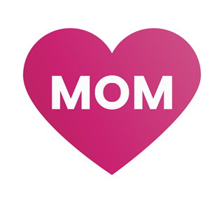 Mom Love Heart Sticker