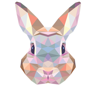 Geometic Bunny Sticker