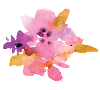 Watercolor Bleed Flower  Sticker