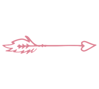 Pink Love Arrow Heart Tip Sticker