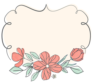 Flower Accent Tag Sticker