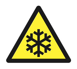 Caution Snow Sticker