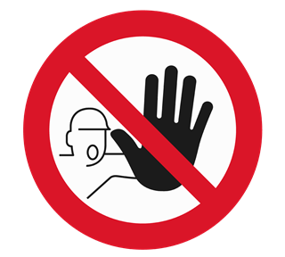 Warning Stop Sticker