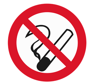 Warning No Smoking Sticker