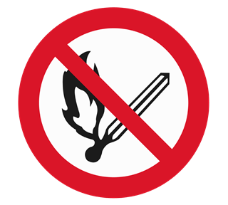 Warning No Matches Sticker