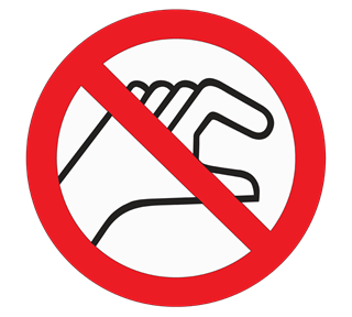 Warning Don't Touch Sticker