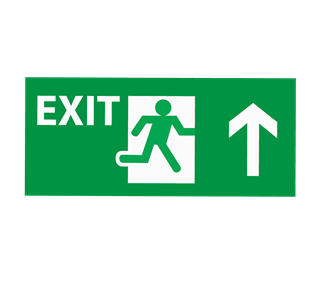 Exit Up Sticker