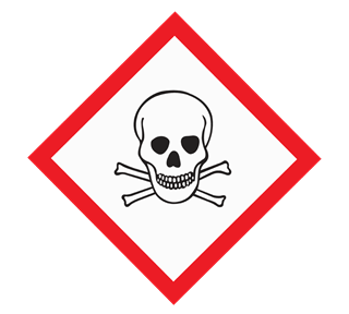 Danger Poison Skull and Crossbones Sticker