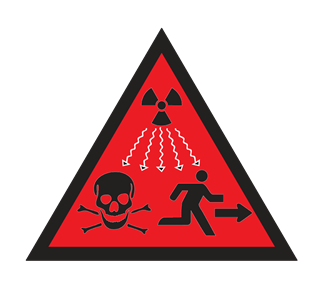 Poisonous Biohazard Skull Radiation Sticker