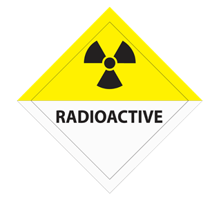 Warning Radioactive Sticker