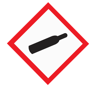 Warning Preassurized Gas Sticker