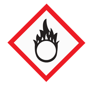 Warning Oxidizer Sticker