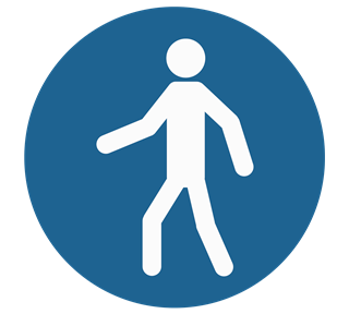 Use Pedestrian Walkway Sticker