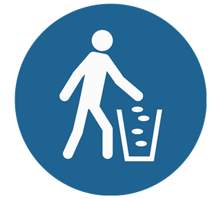 Put Litter In Bins Provided Sticker