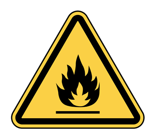 Warning Flammable Sticker