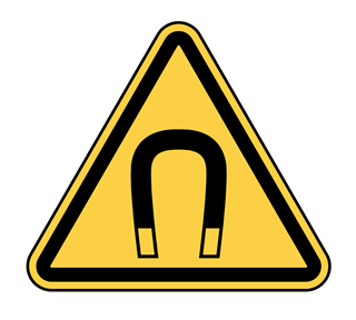 Warning Strong Magnetic Field Sticker