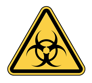 Warning Biohazard Sticker
