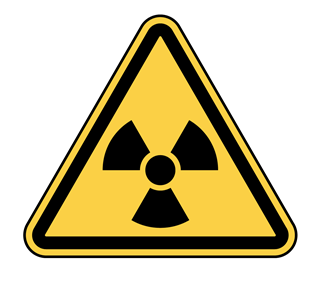 Warning Radioactive Sticker