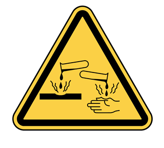 Warning Corrosive Sticker