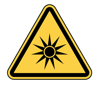 Warning Optical Radiation Sticker