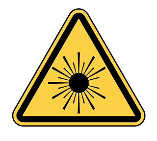 Warning Laser Radiation Sticker