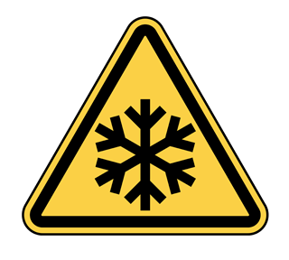 Warning Low Temperature Sticker